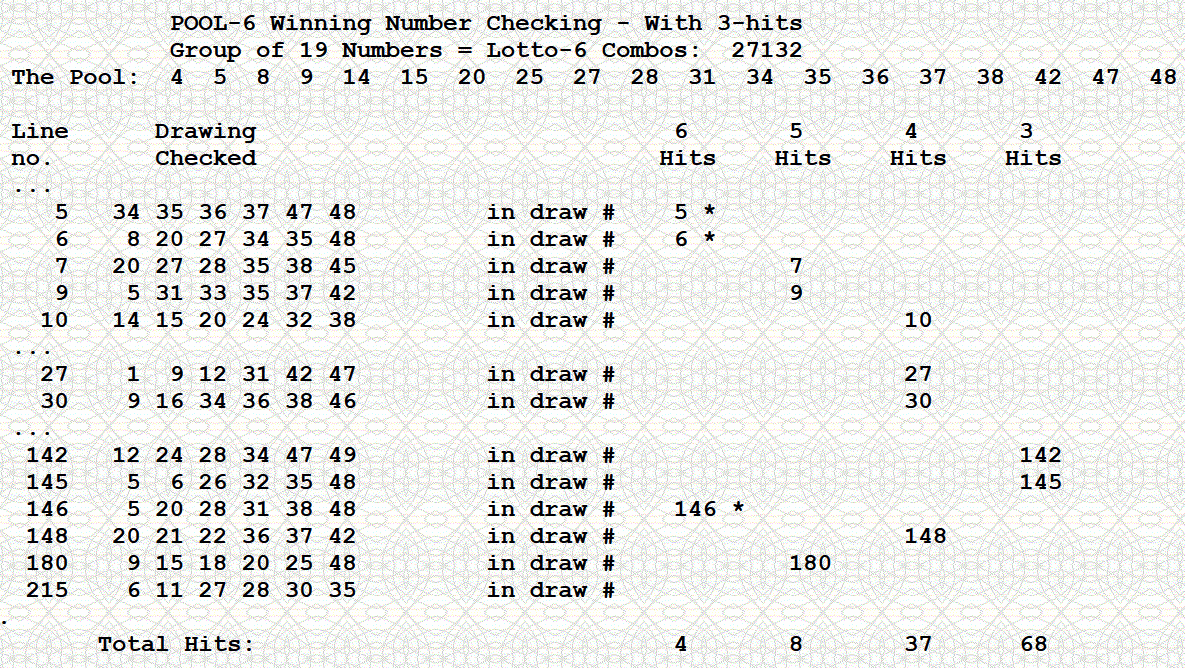 The lottery software generates combinations from the skip systems for many lotto, lottery games.