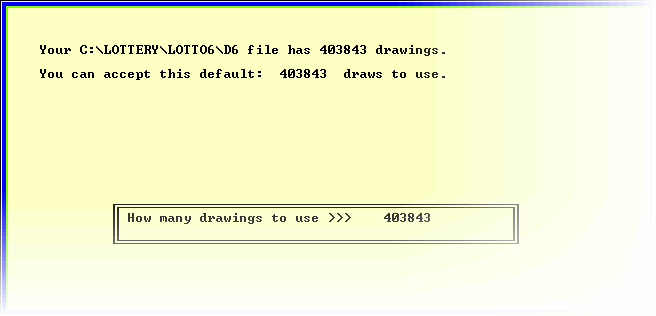 The same lottery data file is required to check the strategy combinations in the past.